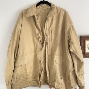 Uniqlo U oversized utility jacket beige small